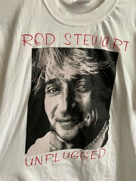 Vintage 90s Rod Stewart T Shirt Unplugged Usa Tour Si… Gem