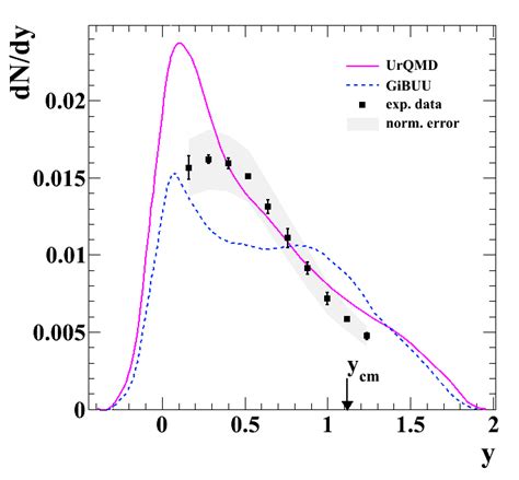 Experimental rapidity density distribution dN dy of Λ hyperons