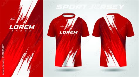 Red T Shirt Sport Jersey Design Stock Vector Adobe Stock