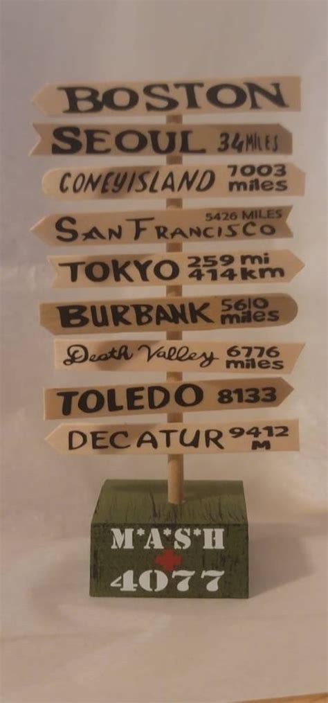 Mash 4077th Miniature Sign Post Mash 4077 Desk Size Decor Etsy