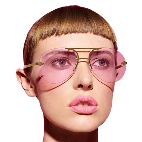 Vintage De Gran Tama O Gafas De Sol Sin Montura Para Mujer Lentes