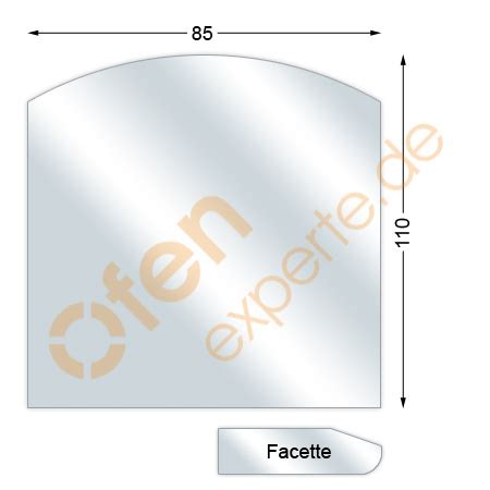 Funkenschutzplatte Glasbodenplatte Mit Facette Segmentbogen Mm