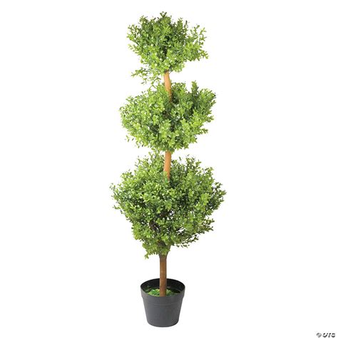 Northlight 4 Potted Artificial Triple Ball Topiary Tree Unlit