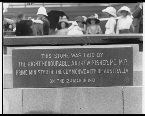 Foundation Stone Laid By Prime Minister Andrew Fisher Ca Flickr