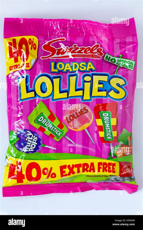 Bag Of Swizzels Loadsa Lollies With 40 Extra Free Isolated On White