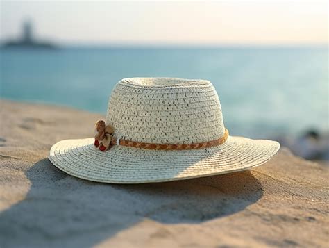 Premium AI Image | Summer beach sun hat photo