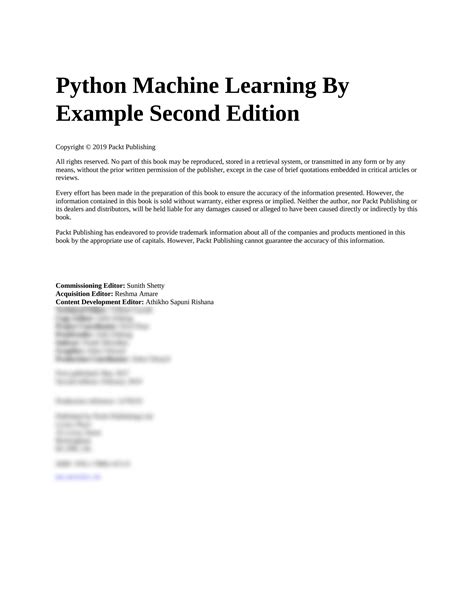 Solution Python Machine Learning By Example Implement Machine Learning