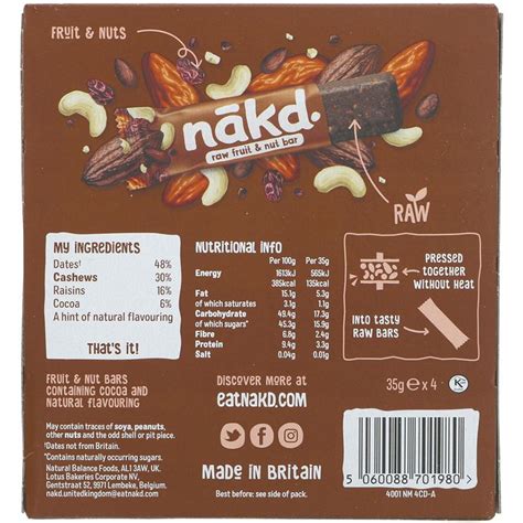 Nakd Cocoa Delight Bar Pack Of Nakd