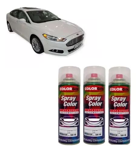 Kit Pintura Automotiva Spray Branco Sib Ria Perolizado Ford