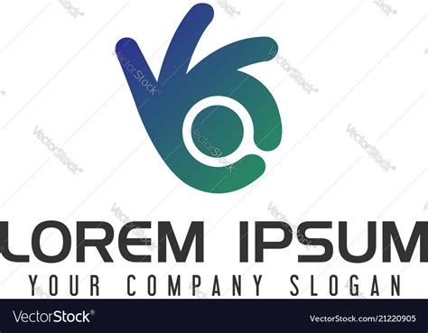 Hand finger logo design concept template Vector Image