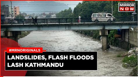 Floods In Nepal Roads Temples Submerged In Kathmandu 38 Reported Dead Landslide Flash