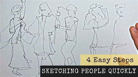 How To Sketch People Quickly In Four Simple Steps Youtube