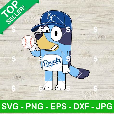 Bluey Kansas City Royals Baseball Svg Bluey Kansas City Royals Mlb Svg