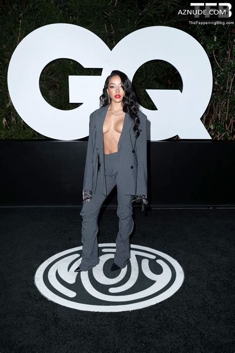 Tinashe Sexy Showing Off Her Tits At The Gq Men Of Year Party In