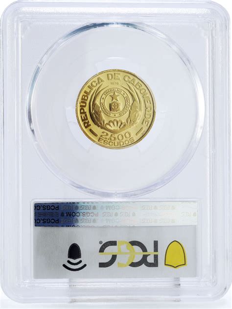 Cape Verde Escudos St Anniversary Of Independence Pr Pcgs Gold