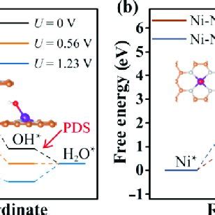 A The Free Energy Diagram Of ORR OER Pathway On Ni N 3 C In Implicit