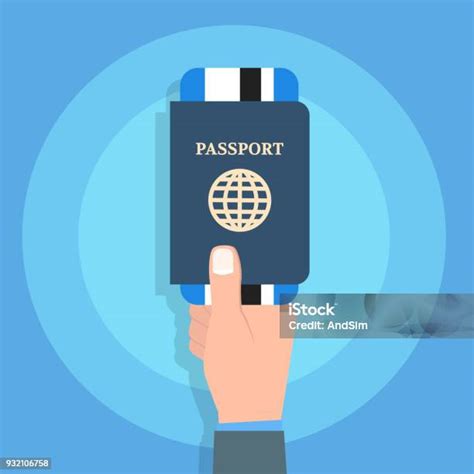 Hand Holding Passport Travel And Tourism And Personal Identification