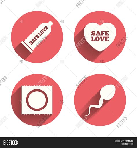 Safe Sex Love Icons Vector Photo Free Trial Bigstock