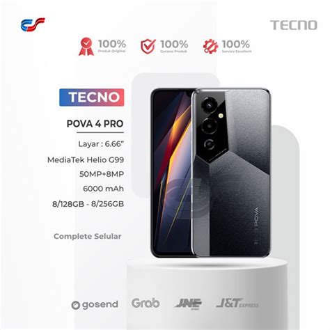 Jual Tecno Pova 4 PRO 8 256Gb MediaTek MT8781 Helio G99 6nm