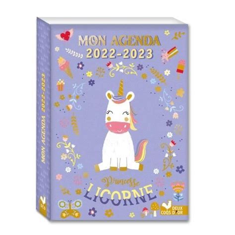 Agenda 2022 2023 Princesse Licorne Cdiscount