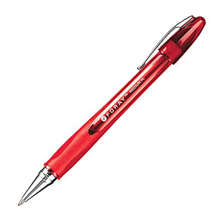 Foray Super Comfort Grip Ballpoint Pens With Caps Medium Point Mm