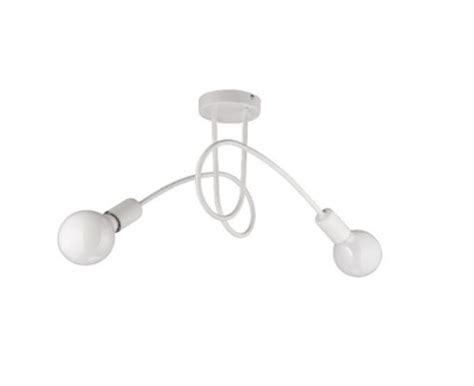 Lampa Przysufitowa Modelowana Bia A Punktowa W Loop