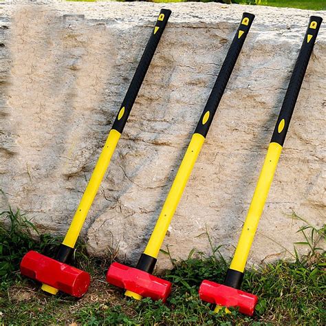 Big Sledge Hammer with Long Fiberglass Handle - Sledge Hammer and Hammer