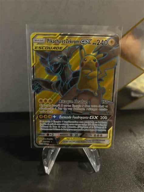 CARTE POKÉMON PIKACHU Et Zekrom GX 162 181 SL Duo De Choc FR NEUF EUR