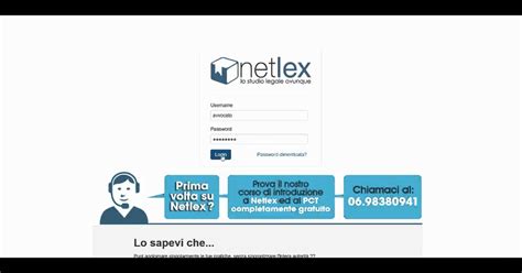 Netlex Video Pillola Registrazione Prova Gratuita E Dati Anagrafici