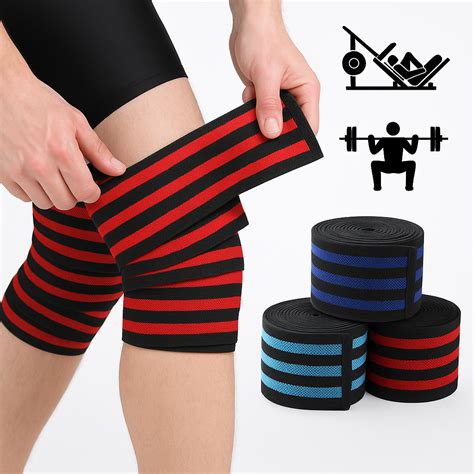 Faixa De Joelho Para Treino - Kit 02 Faixa de Joelho Elástica ideal para Treino - Agachamento ...