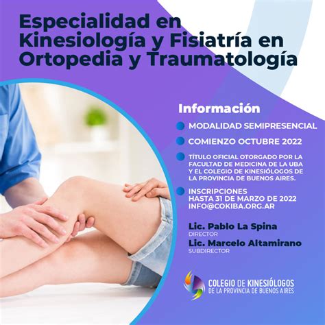 Especialidad En Kinesiología Y Fisiatría En Ortopedia Y Traumatología