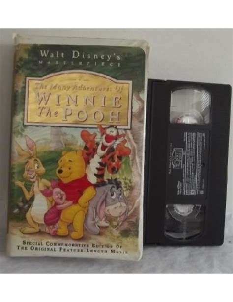 The Many Adventures Of Winnie The Pooh Vhs Disney Vintage White Hot