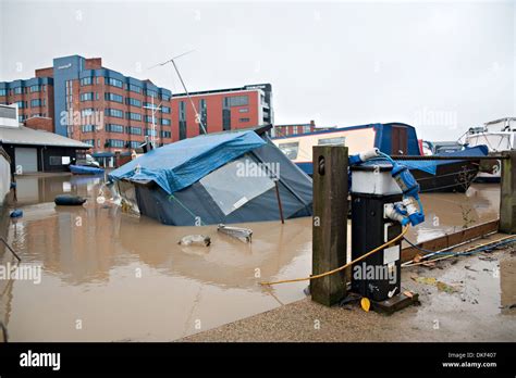 Lincoln Flooding 26th November 2012 The Brayford Pool Bursting Its