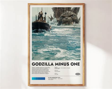 Godzilla Minus One Poster Godzilla Japanese Movie Poster Minimalist ...