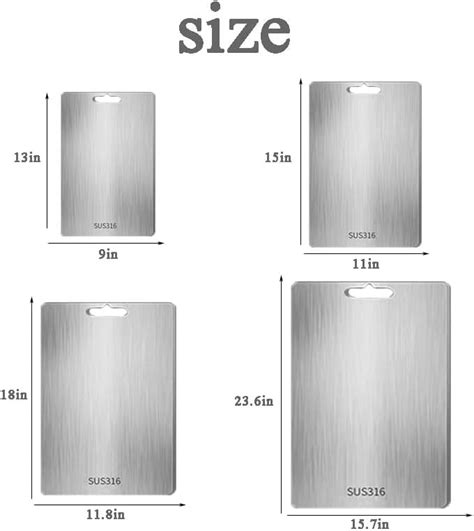 Titanium Cutting Board 2024 New Steel Cutting Boards For Kitchen