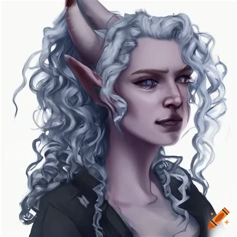 Character Design Of An Androgynous Tiefling In Moonlight On Craiyon