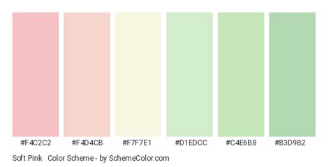 Soft Pink And Green Color Scheme Cream