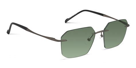 Green Tint Rimless Sunglasses Next Day Delivery Specscart