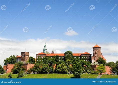 The Wawel Royal Castle in Cracow Stock Photo - Image of landmark ...