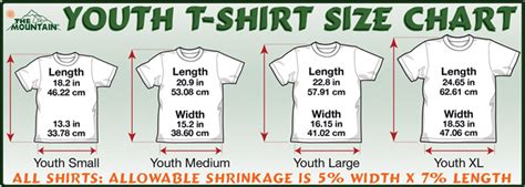 T Shirt Sizing