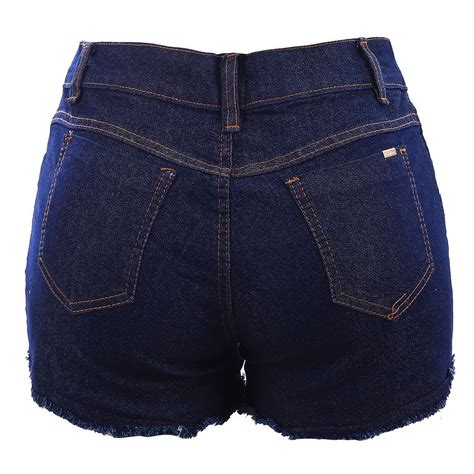 Short Jeans Feminino Barra Desfiada Hot Pants Levanta Bumbum Compre Agora Feira Da Madrugada Sp