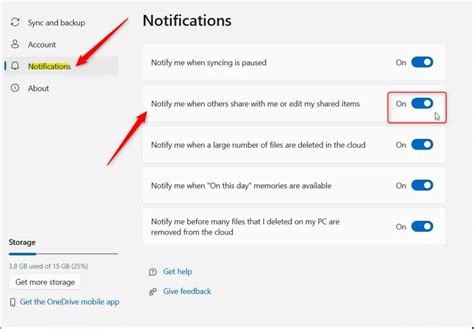 Cómo activar o desactivar las notificaciones cuando otros comparten o