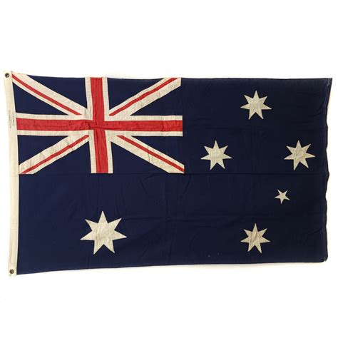 Vintage Australia Flag Sewn On Stars Betsy Ross Mid Century Australian