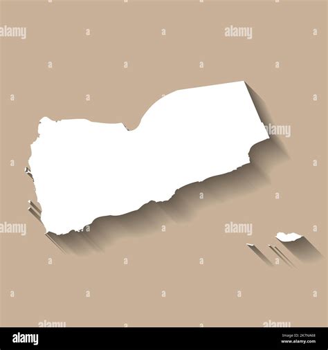 Yemen Vector Country Map Silhouette Stock Vector Image Art Alamy