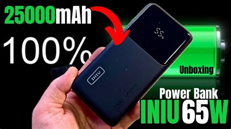 INIU Power Bank 25000mAh 65W USB C Laptop Portable Charger YouTube