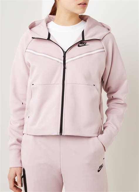 Nike Tech Fleece Plus Zip Thru Hoodie In Regal Pink