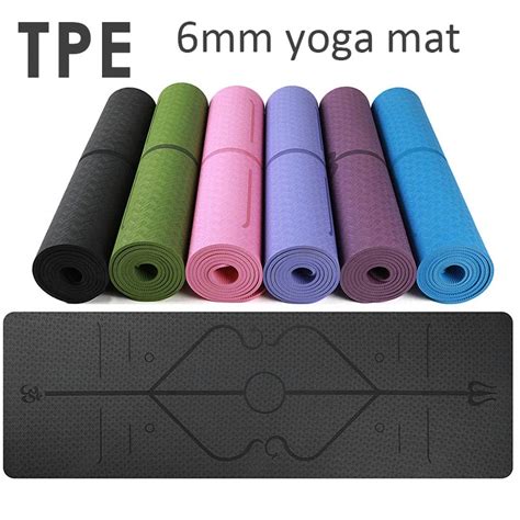 Mm Tpe Position Line Premium Yoga Mats Tasteless Non Slip