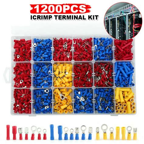 1200pcs Crimp Spade Terminal Assorted Kit Electrical Wire Cable