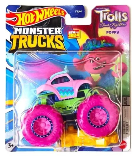 RARE HOT WHEELS Monster Trucks Dreamworks Trolls Poppy 1 64 Mattel FYJ44 New 12 99 PicClick UK