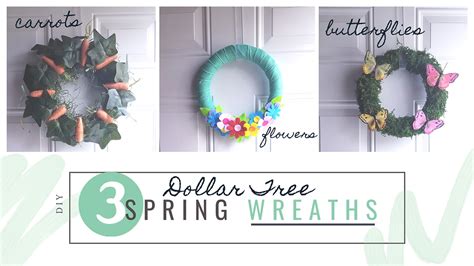 3 Of The Easiest Cutest Dollar Store DIY Spring Wreaths